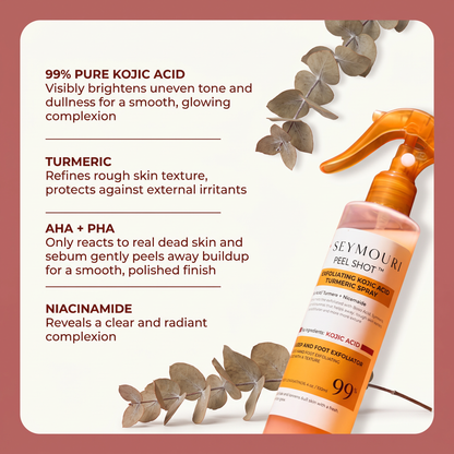 Peel Shot: Kojic Acid + Turmeric Body Exfoliator Spray